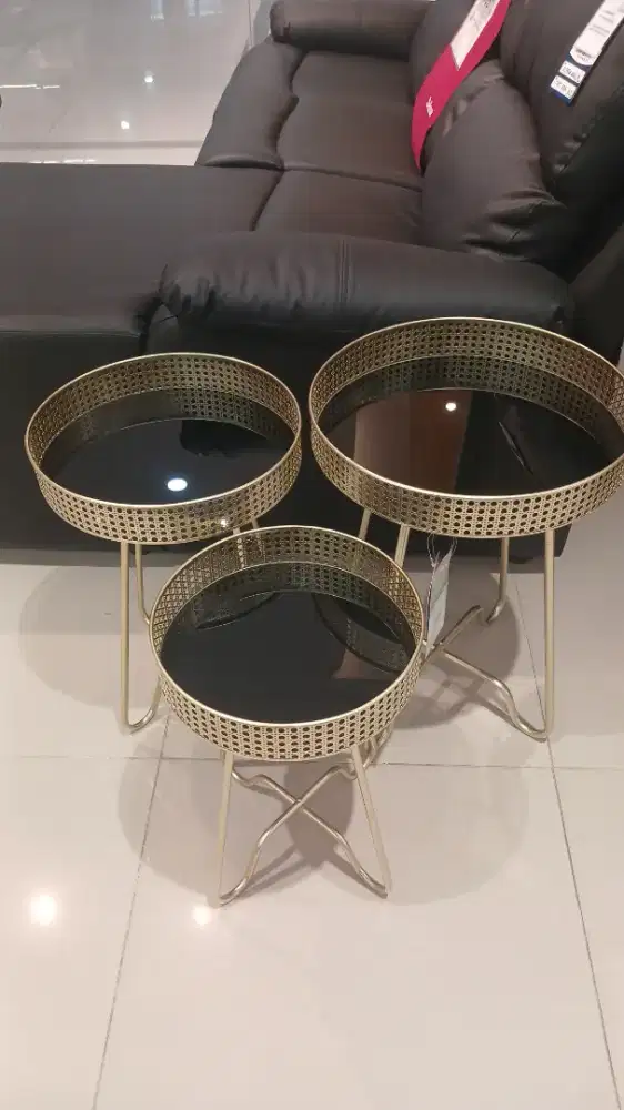 FINN SIDE TABLE SET OF 3 GOLD
