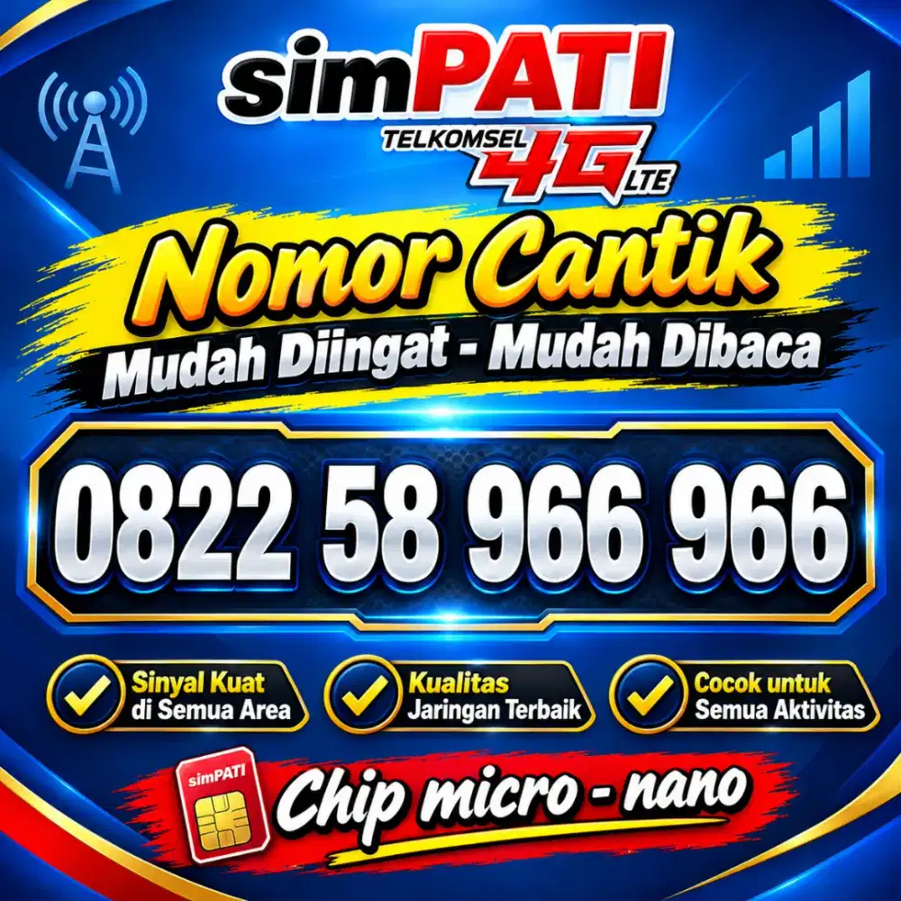 Nomor Cantik Simpati Super Rapih Kartu Perdana Telkomsel Prabayar