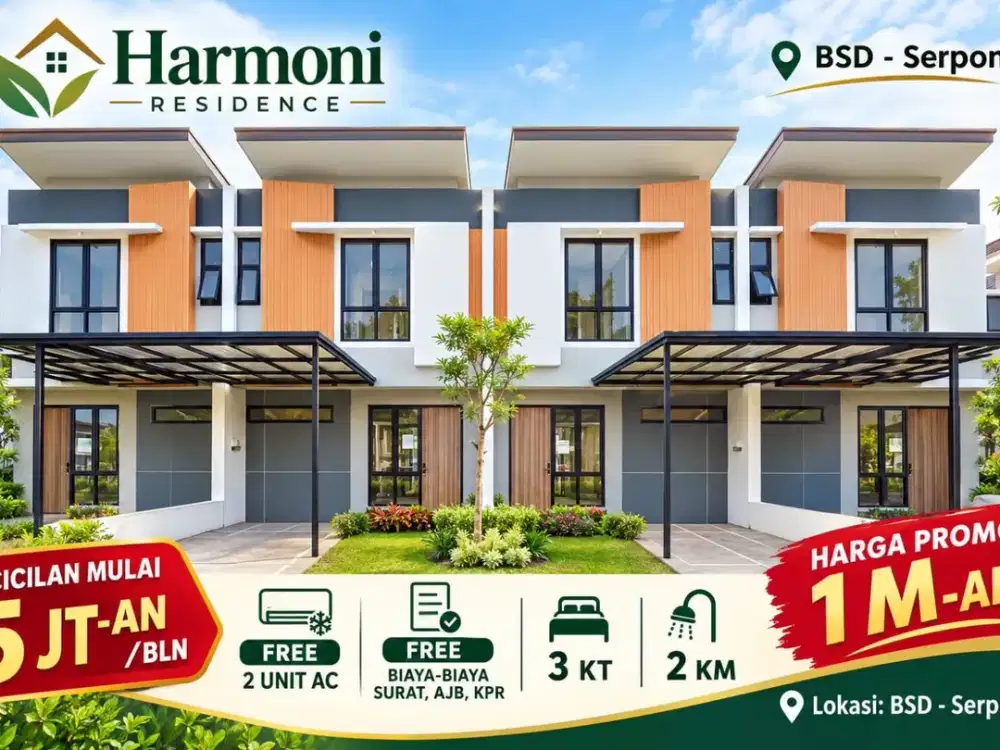 HANYA dgn 10 jt sdh PUNYA RUMAH 2 Lantai , free DP, Free PAJAK, Free Biaya KPR