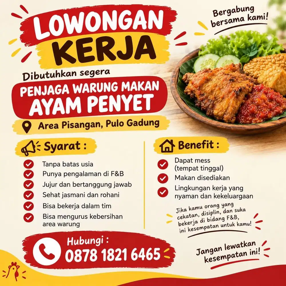 Penjaga warung makan ayam penyet