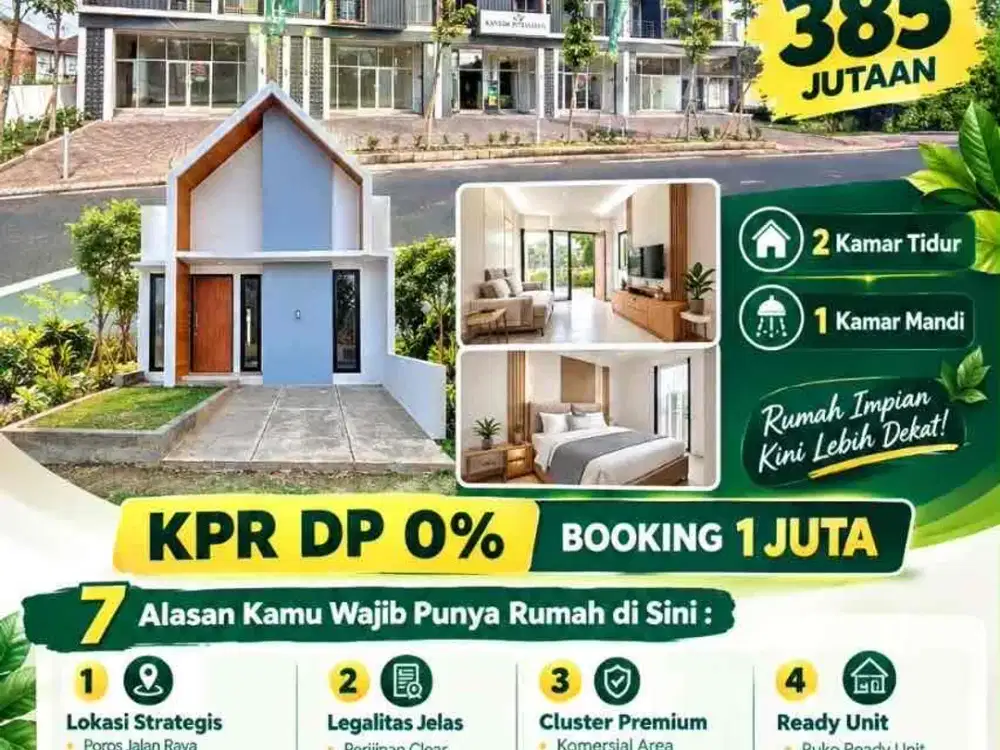 Rumah Strategis dekat Pasar Gadang Bonus Mobil
