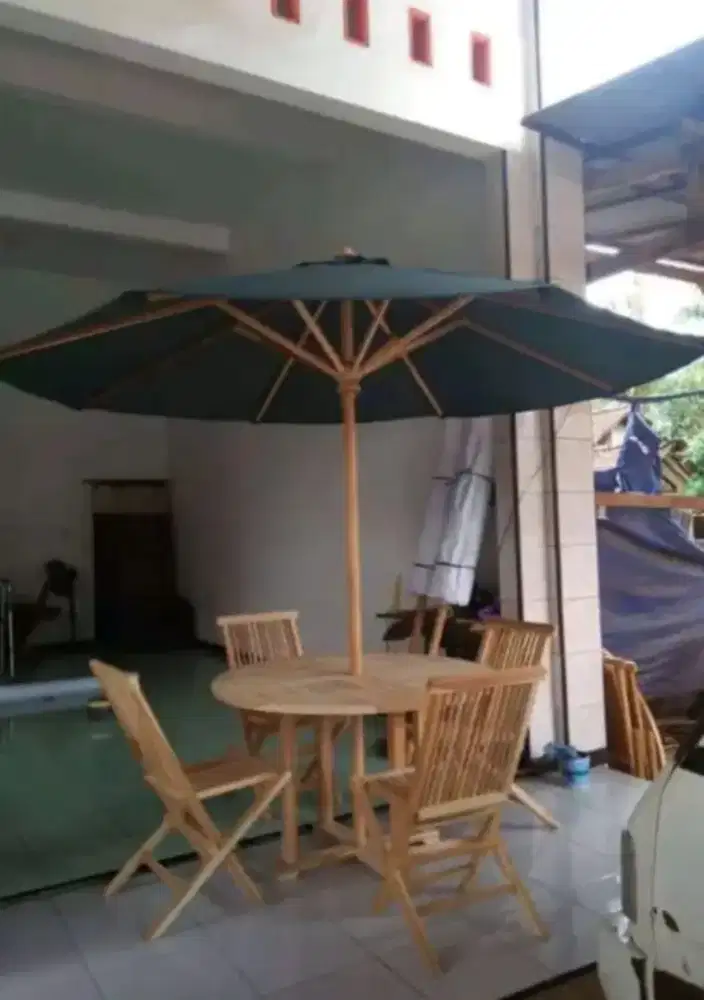 Tenda waterproff,meja makan bulat,payung cafe,kursi cafe,kursi