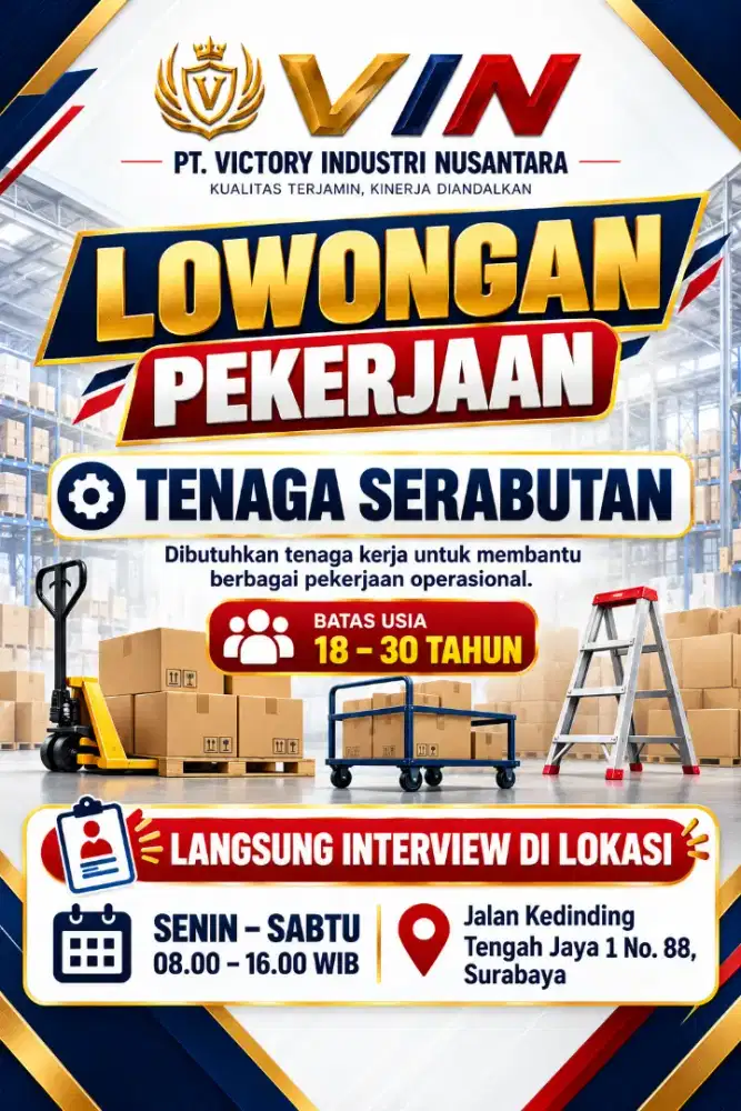 Lowongan sersbutan pria