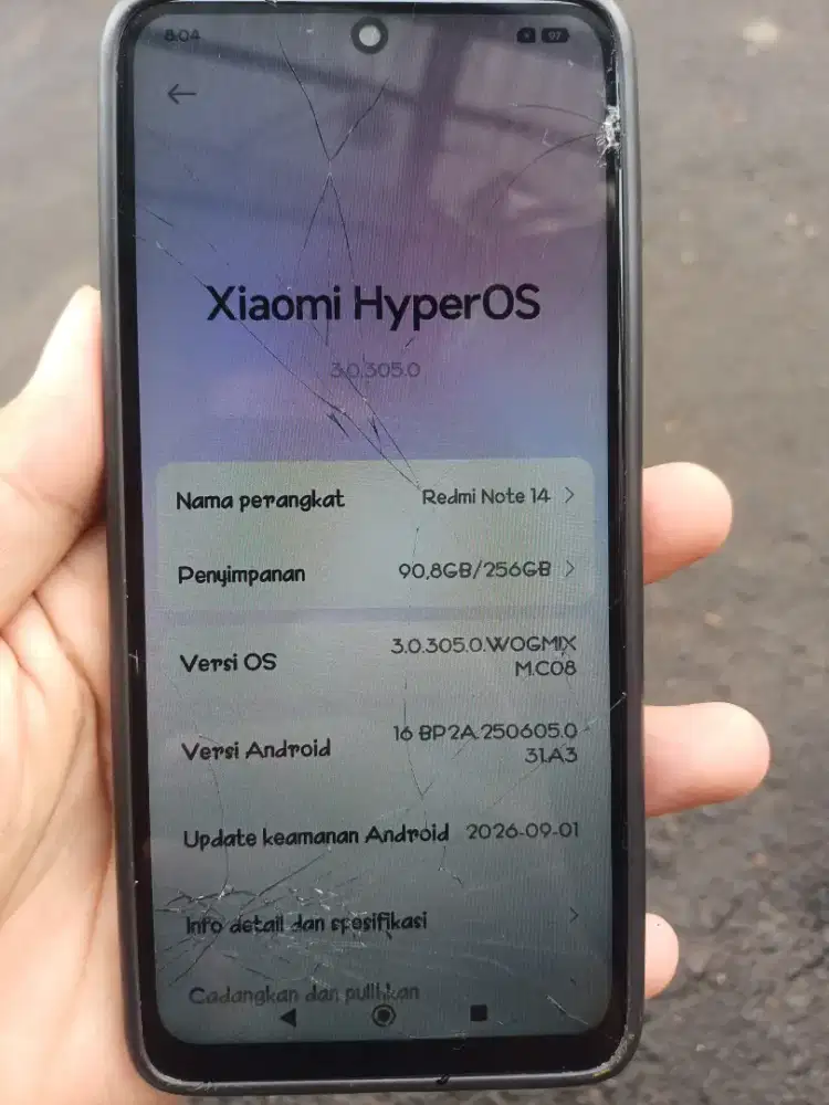 MISI MIN.. XIOMI REDMI NOTE 14 RAM 8+8
MEMORI 256GB BACA BAIK² YA..