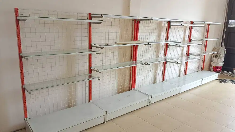 dijual rak kaca swalayan