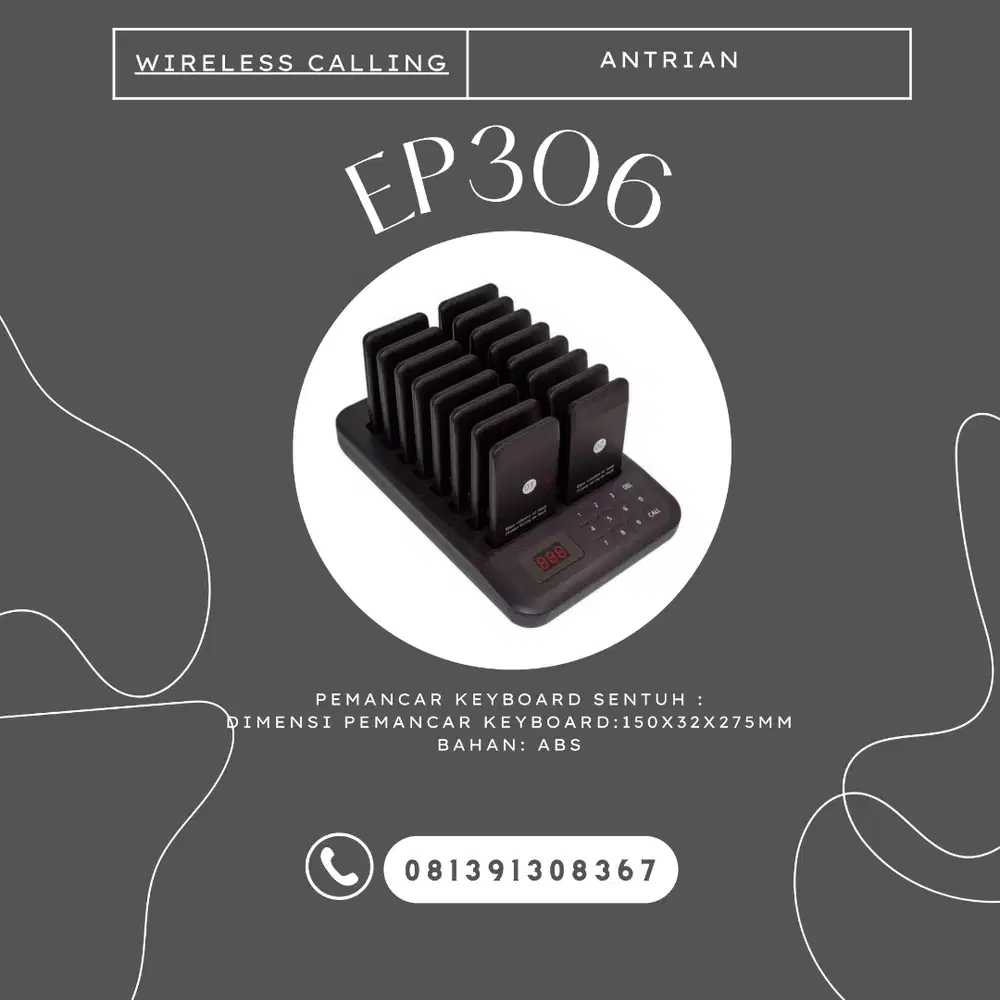 Wireless Calling Pager Antrian EP306
