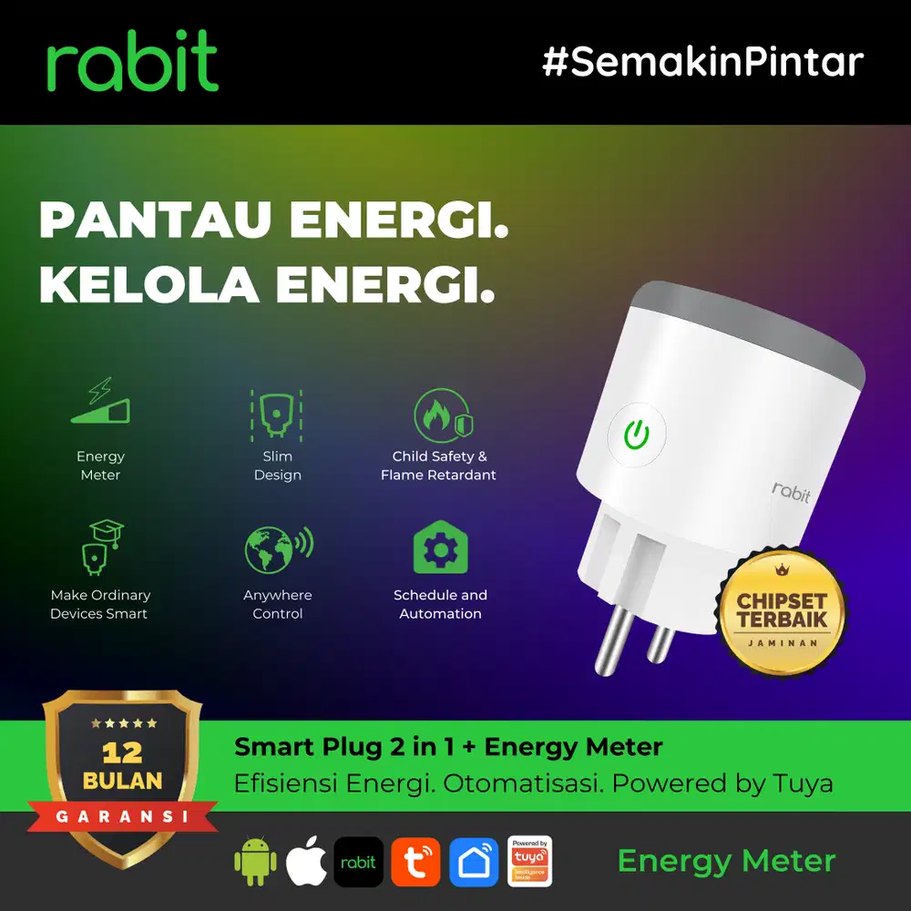 RABIT Smart Plug 2 in 1 + Energy Meter