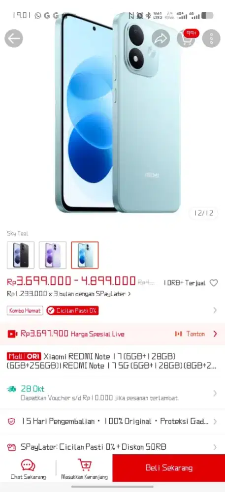 Di Jual Redmi Note 17 6/128