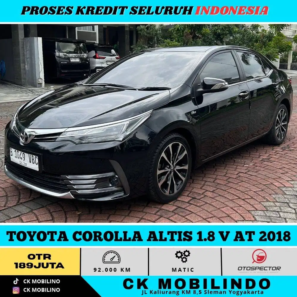 TOYOTA COROLLA ALTIS 1.8 V AT 2018 PEMAKAIAN 2019 DP MINIM 15JT SAJA