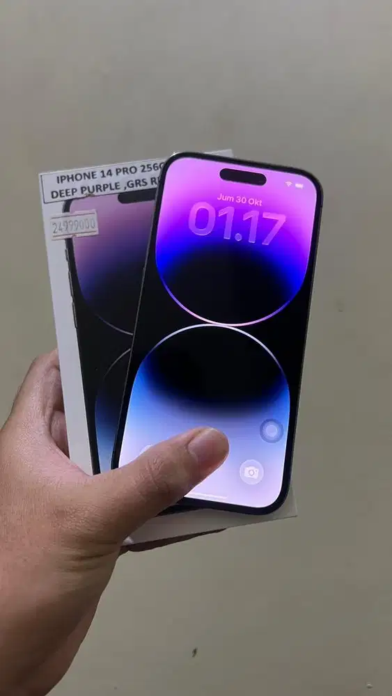 Iphone 14 pro 256 deep purple resmi ibox no minus siap pakai