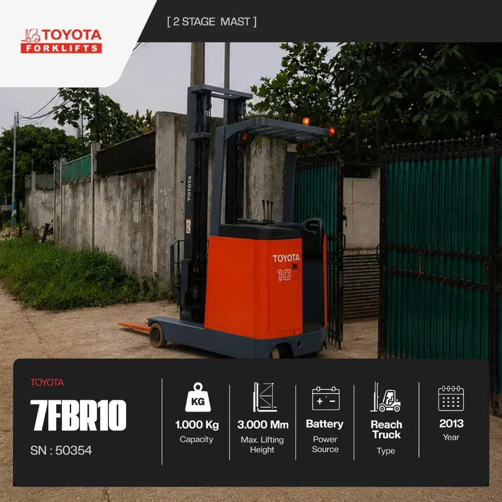 Forklift TOYOTA 7FBR10 | 1 Ton | 3 Meter