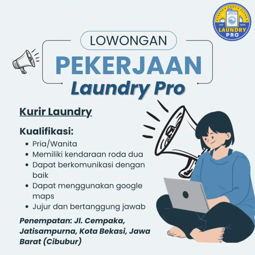 [LOWONGAN KERJA - LAUNDRY PRO]