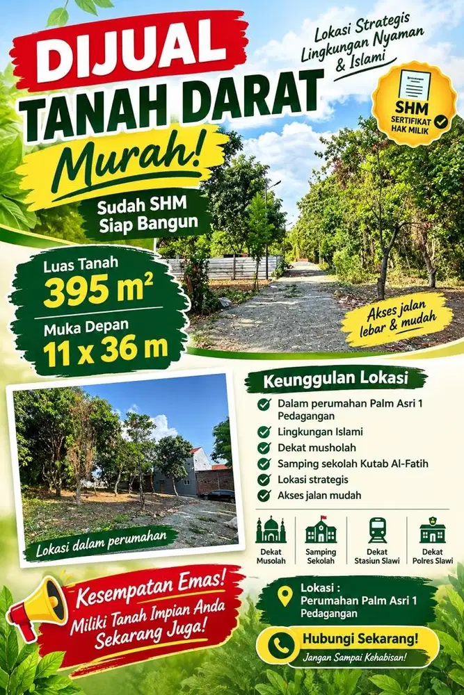 Tanah siap bagun harga dibawah pasaran