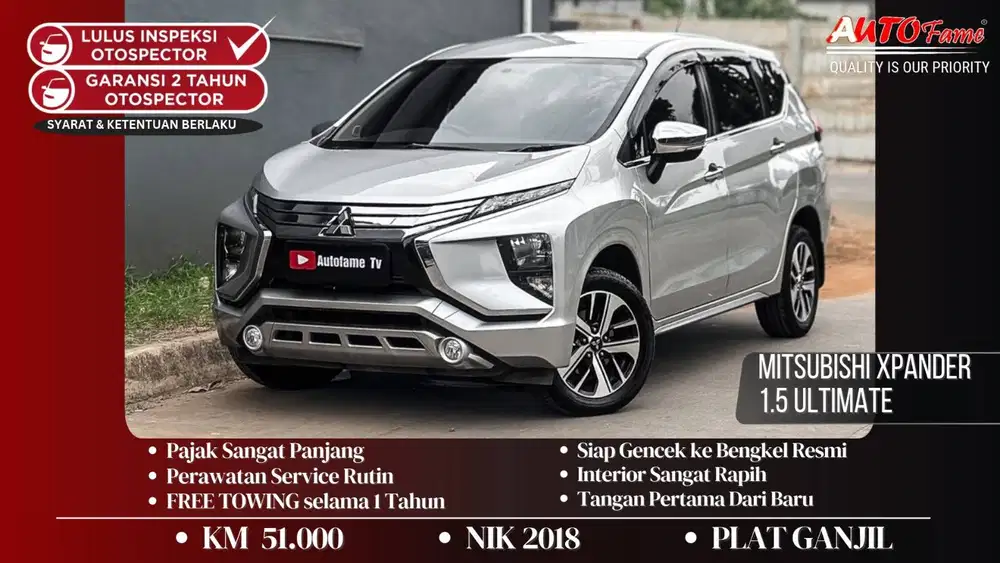Mitsubishi Xpander 1.5 Ultimate AT NIK 2018 Silver On Beige