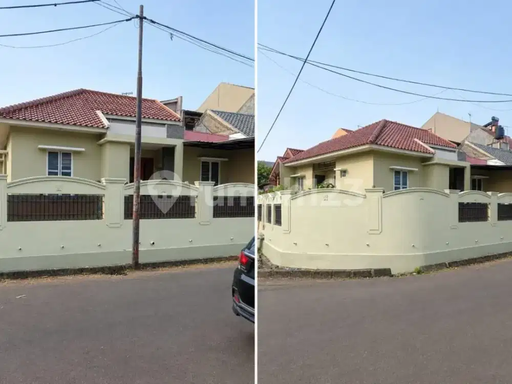 Rumah Hadap Utara 1,5 Lantai SHM Baru Renov Unfurnish Siap Huni