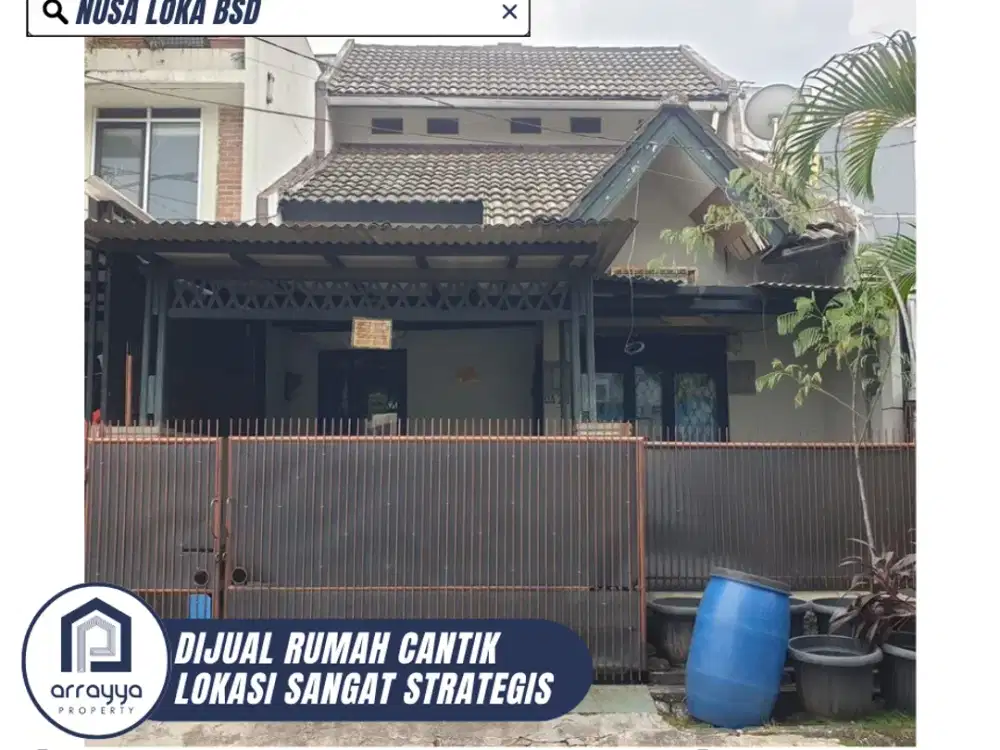 DIJUAL RUMAH CANTIK MINIMALIS LOKASI STRATEGIS DI NUSALOKA BSD (ENB424)