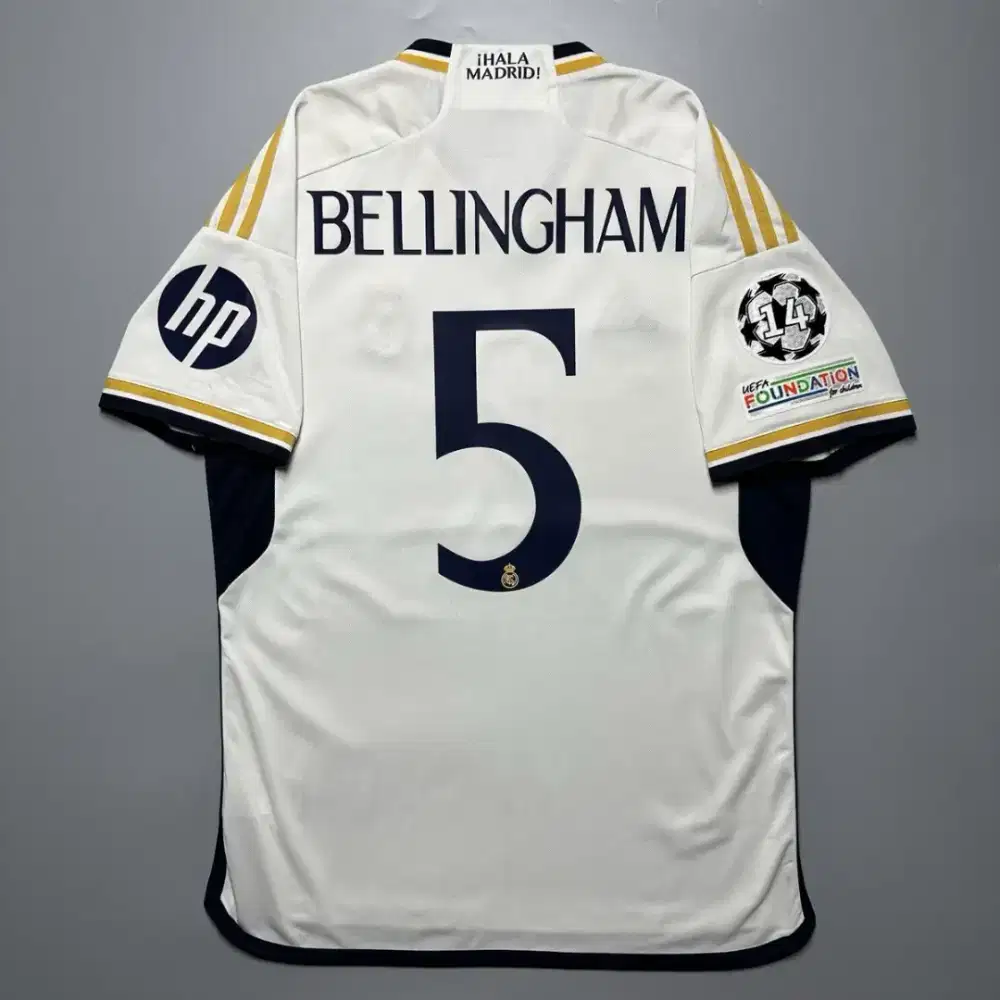 REAL MADRID ADIDAS 2023/2024 FOOTBALL HOME JERSEY #5 BELLINGHAM SIZE M