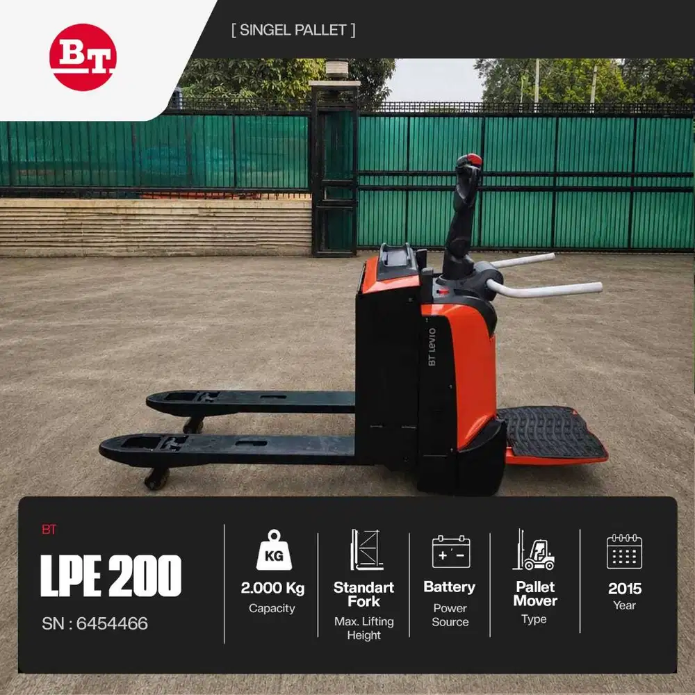 Pallet Mover BT LPE 200 | 2 Ton