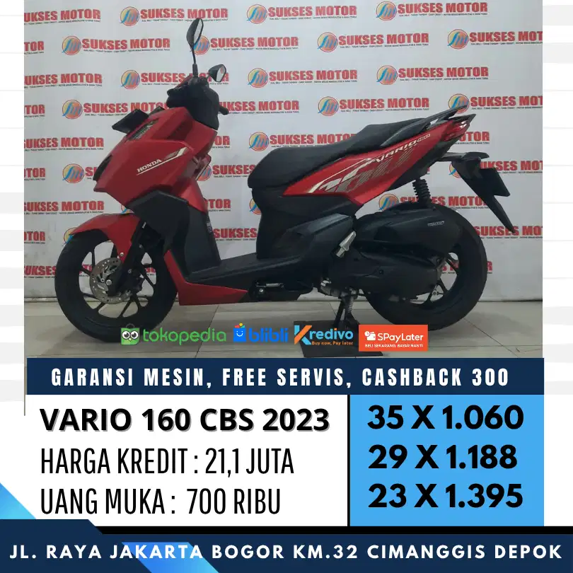DP 700 VARIO 160 CBS 2023 CASH KREDIT DAPATKAN CASHBACK 300