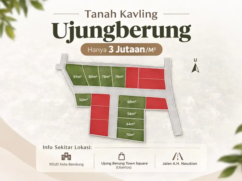 Dijual Tanah Kavling Ujung Berung, Kota Bandung - SHM