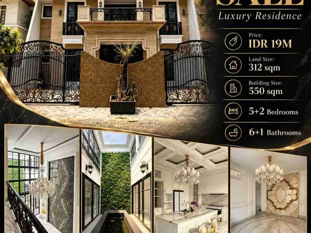 DIJUAL LUXURY HOUSE VILLA GADING INDAH – CLASSIC MODERN | 550 m² | Rp19 MILIAR