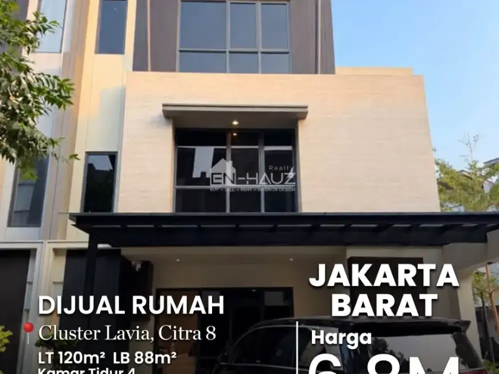 (VD) DIJUAL RUMAH CLUSTER LAVIA, CITRA 8, JAKARTA BARAT