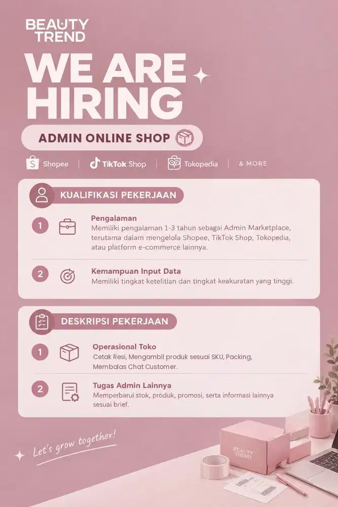 Admin Online Shop Operasional