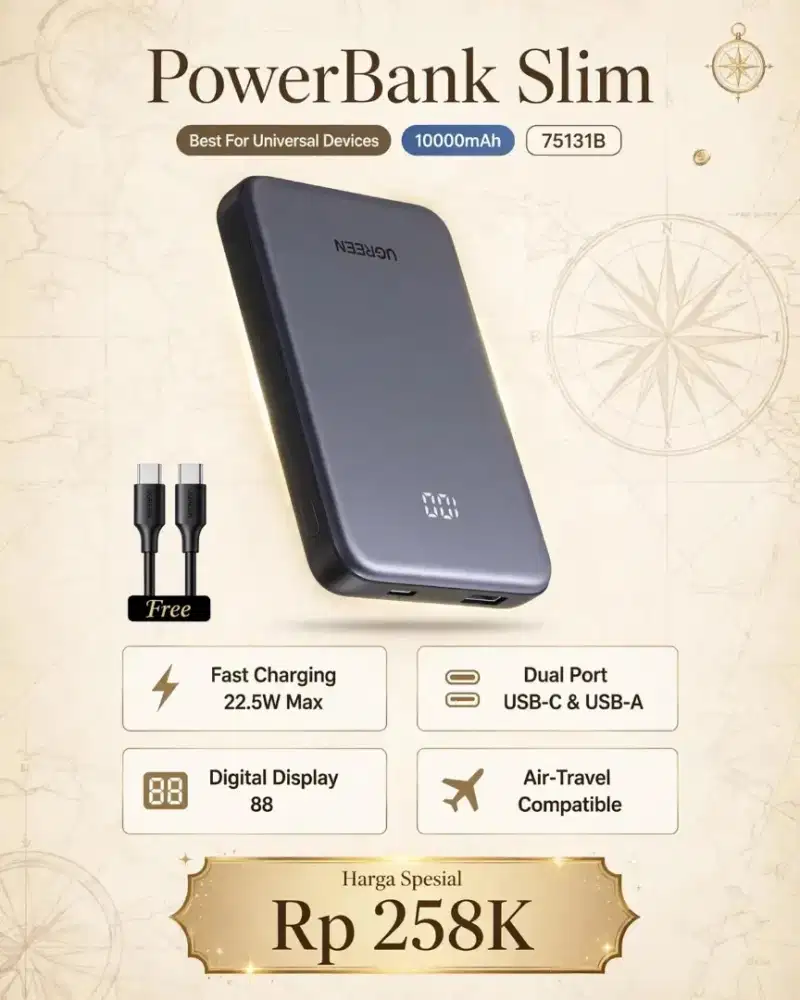 Slime powerbank 10k mAh 20W UGREEN