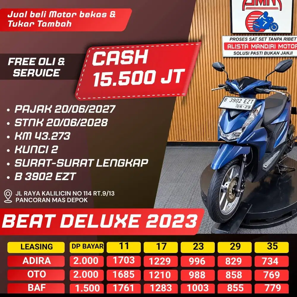 BEAT DELUXE 2023 BISA KREDIT/TUKAR TAMBAH/ PAKAI CC/PAYLATER