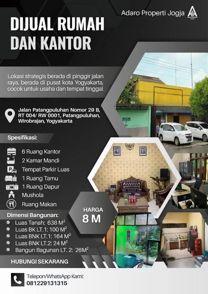 DIJUAL RUMAH BEKAS KANTOR