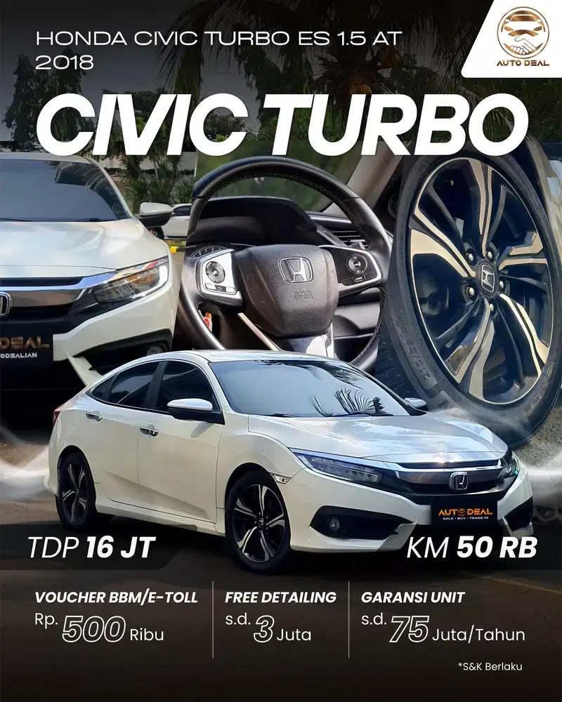 Honda Civic Turbo ES 1.5 AT 2018