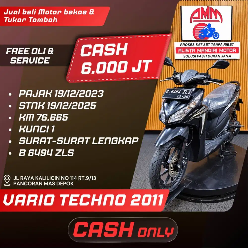VARIO TECHNO 2011 PAJAK OFF BISA BAYAR PAKAI CC/ PAYLATER