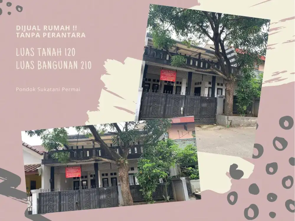 Rumah 2 Lt Jalan Boulevard Perumahan Sukatani Permai Depok