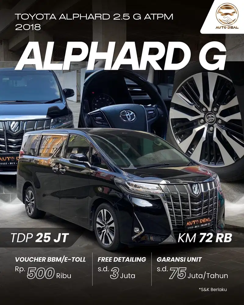 Toyota Alphard 2.5 G ATPM AT 2018