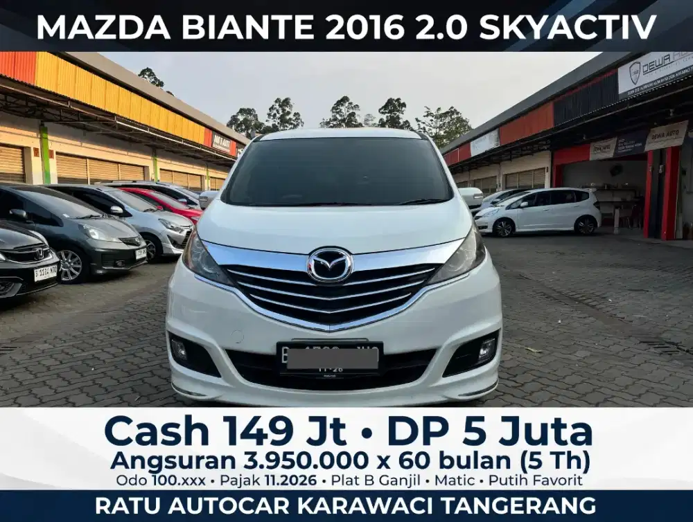 DP PROMO 5 JUTA MAZDA BIANTE 2016 2.0 MATIC SKYACTIV