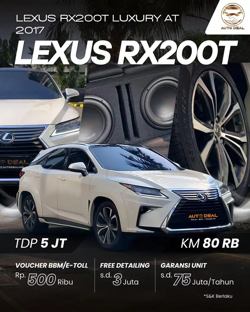 Lexus RX200T Luxury AT 2017