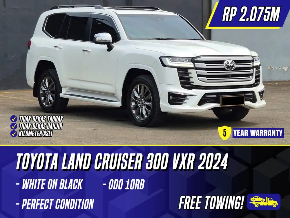 Toyota Land Cruiser 300 VXR 2024 White on Black Putih LC LC300 300VXR