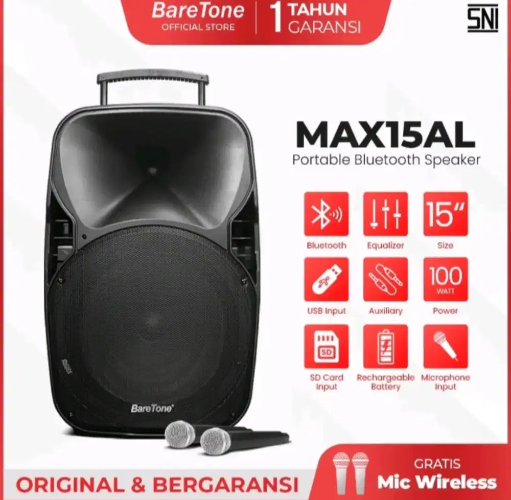 JUAL SPEAKER BARETONE MAX15AL
