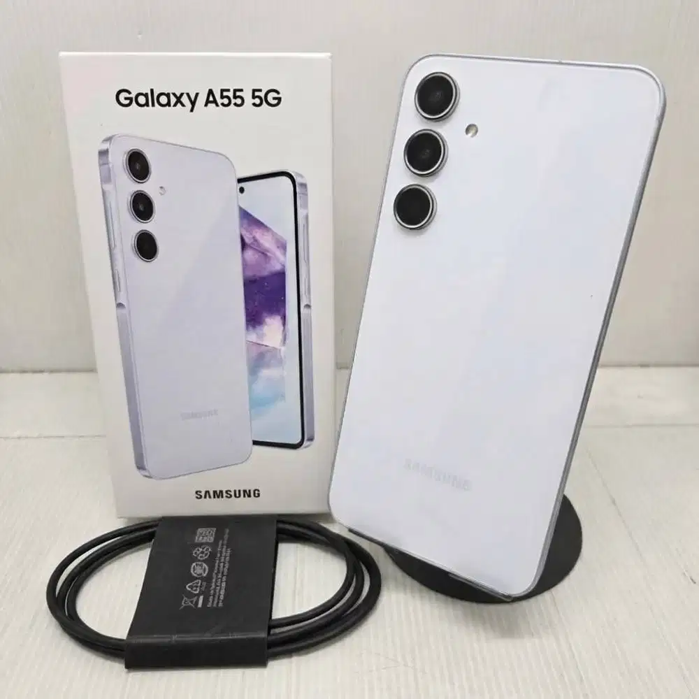 LIKE NEW SAMSUNG GALAXY A55 5G 8/256 ICE BLUE FULLSET SEIN MULUS NO MI
