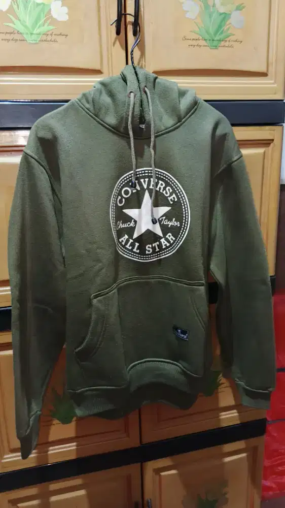 Sweater Hoodie Converse Hijau ( PL )