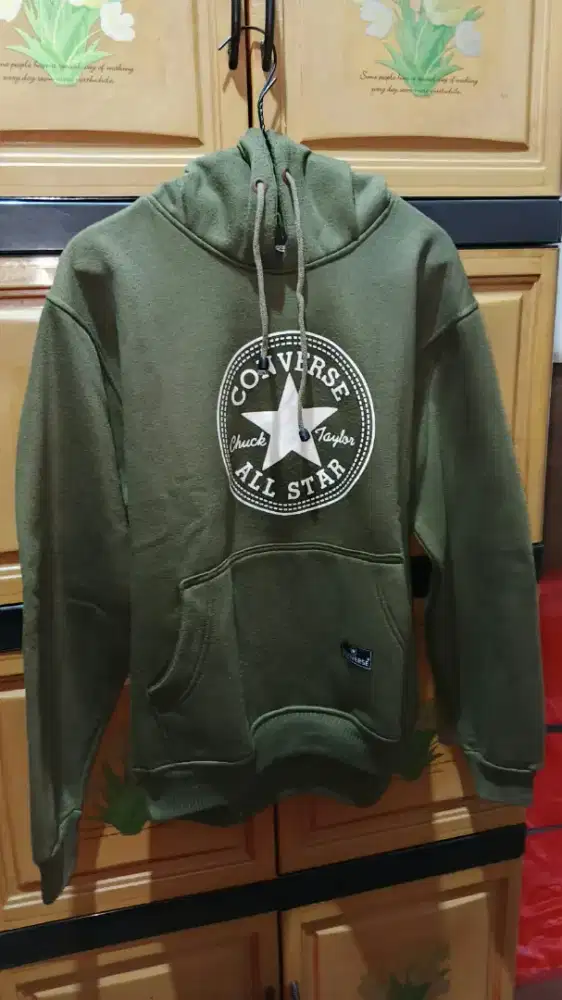Sweater Hoodie Converse Hijau ( PL )