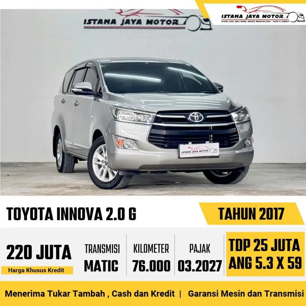 Toyota Kijang Innova 2.0 G AT th 2017 #istana jaya motor