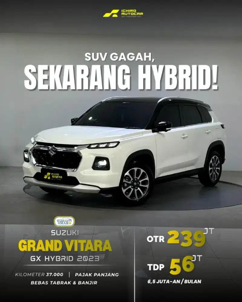 [FREE GARANSI 1TH] SUZUKI GRAND VITARA GX HYBRID 2023