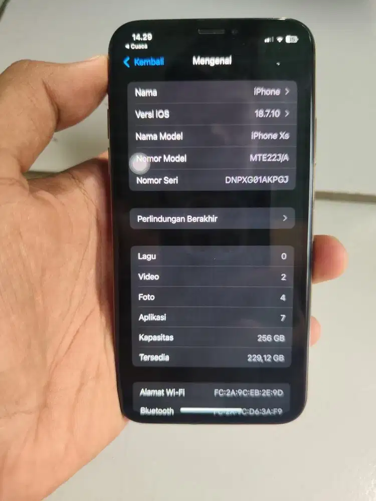 iphone xs 256gb gold inter