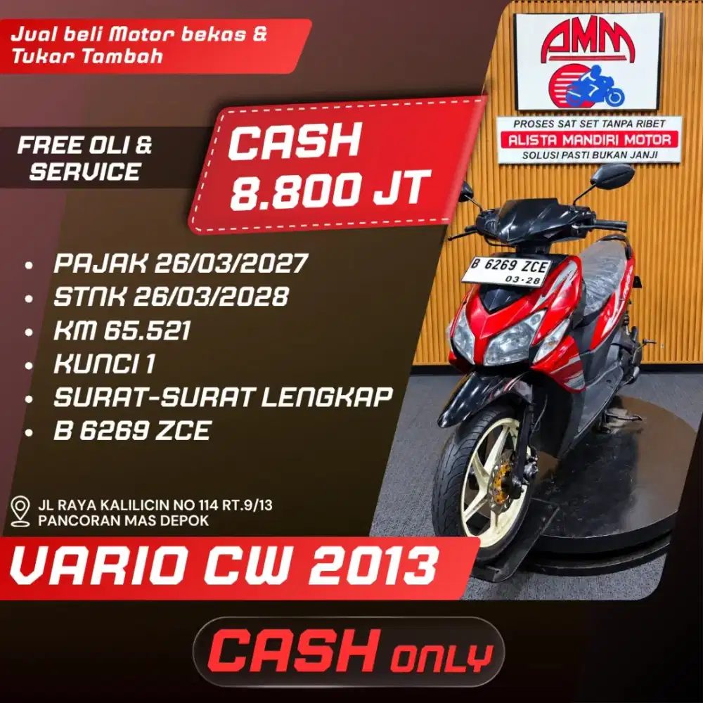 VARIO 110 CW 2013 PAJAK HIDUP CASH ONLY ALISTA