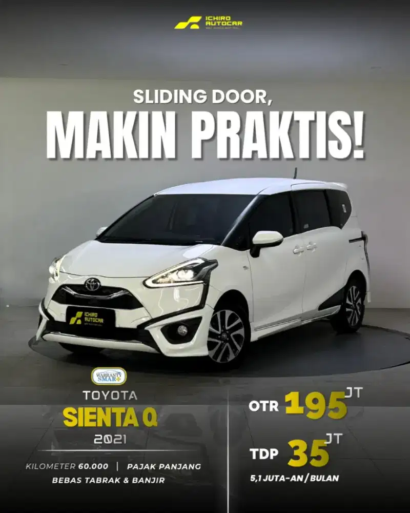 [FREE GARANSI 1TH] TOYOTA SIENTA Q 2021