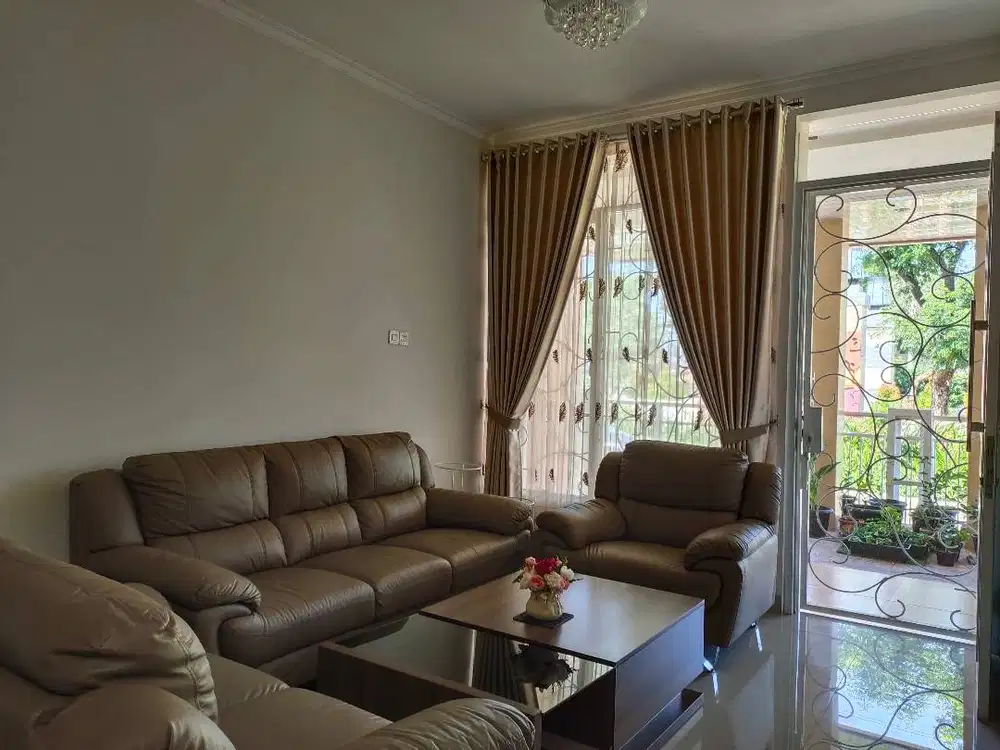SOFA KULIT ATRIA MEWAH 3-2-1 SEAT BUKAN KULIT SINTETIS TERAWAT