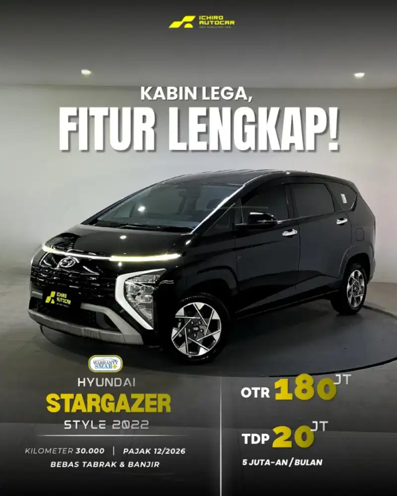 [LOW KM 30RBAN] HYUNDAI STARGAZER STYLE 2022