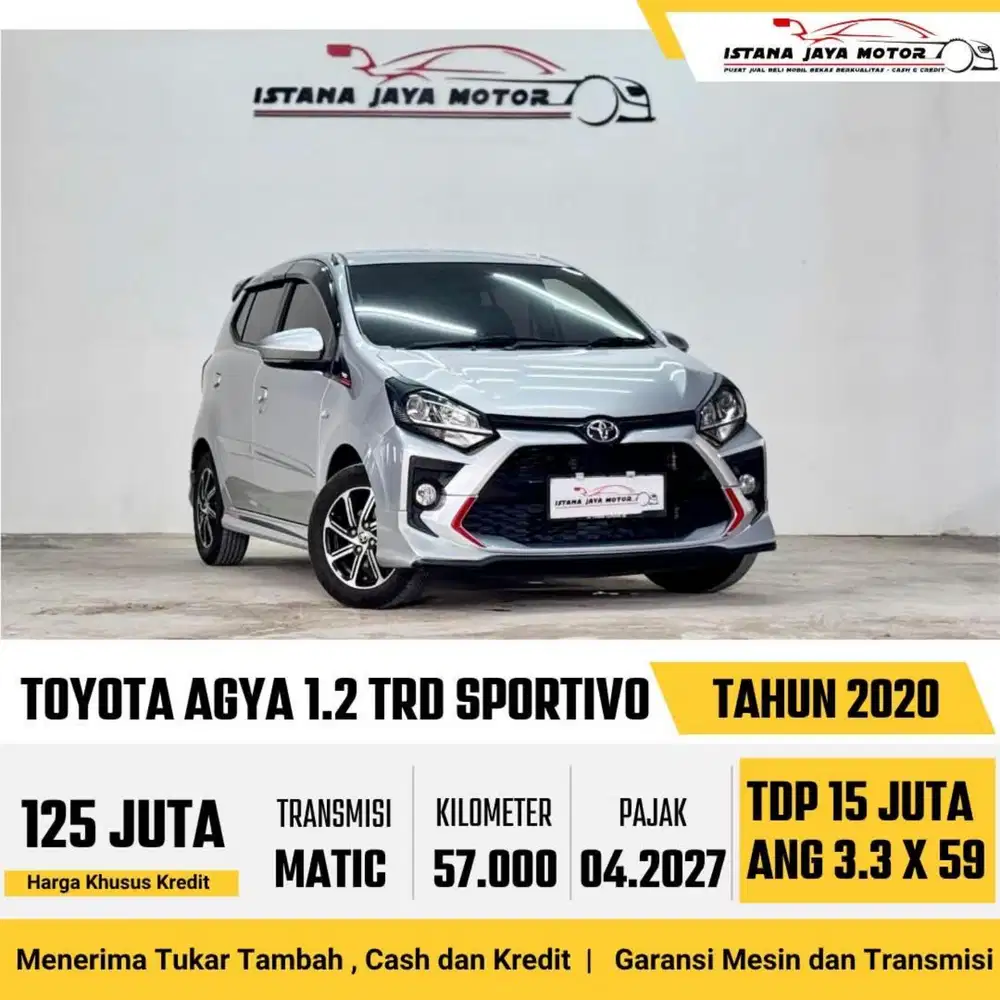 Toyota Agya 1.2 TRD AT th 2020 #istana jaya motor