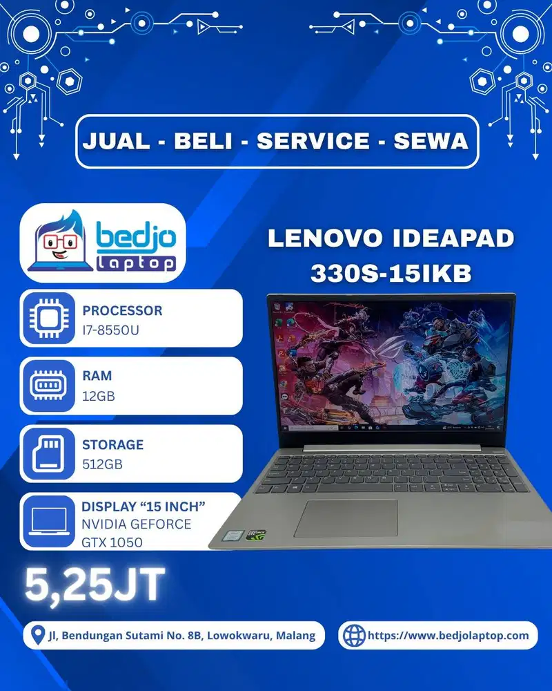 GTX 1050 HARGA 5 JUTAAN! Lenovo IdeaPad 330S, laptop gaming